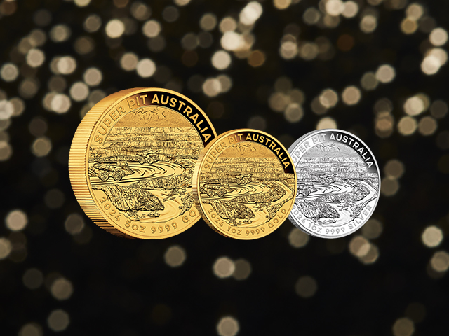 Super Pit 2024 Gold and Silver Bullion coins  Hero banner Mobile