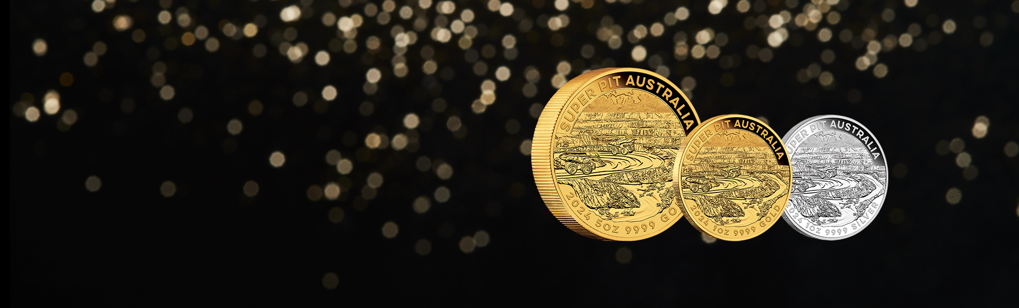 Super Pit 2024 Gold and Silver Bullion coins  Hero banner