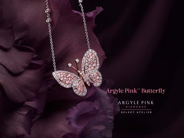 Argyle Pink Butterfly hero banner mobile