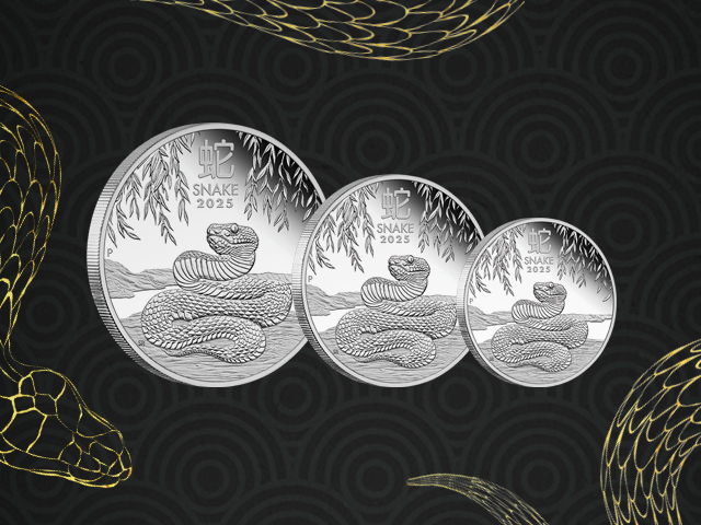 Australian Lunar Series III 2025 Year of the Snake Silver Proof Three Coin Set   The Perth Mint