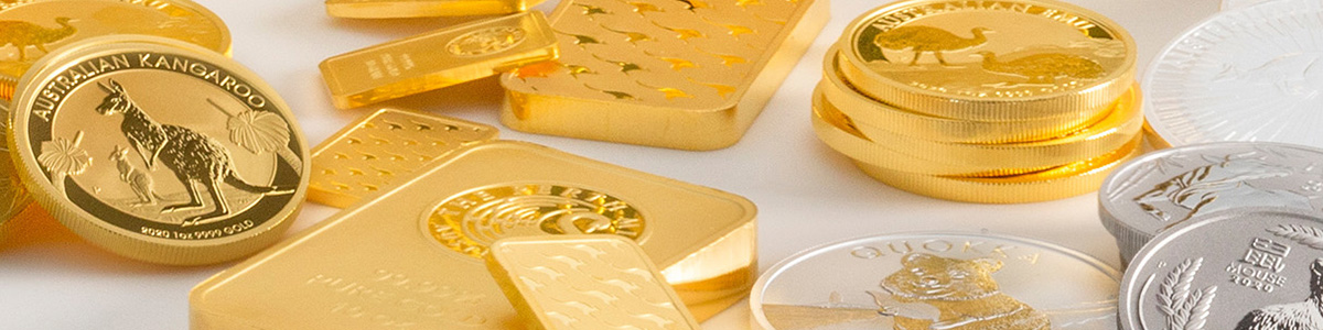The Perth Mint gold Bullion coins and bars.