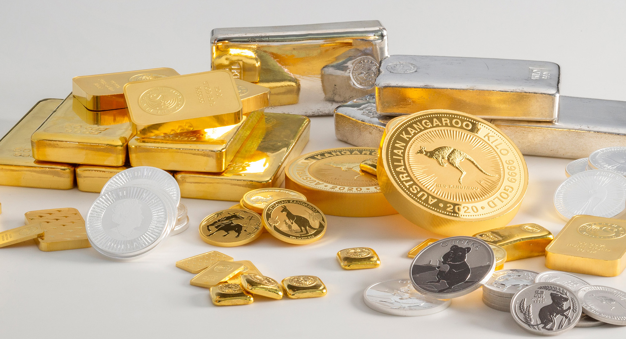 Gold and silver bars at The Perth Mint, popular amongst investors.