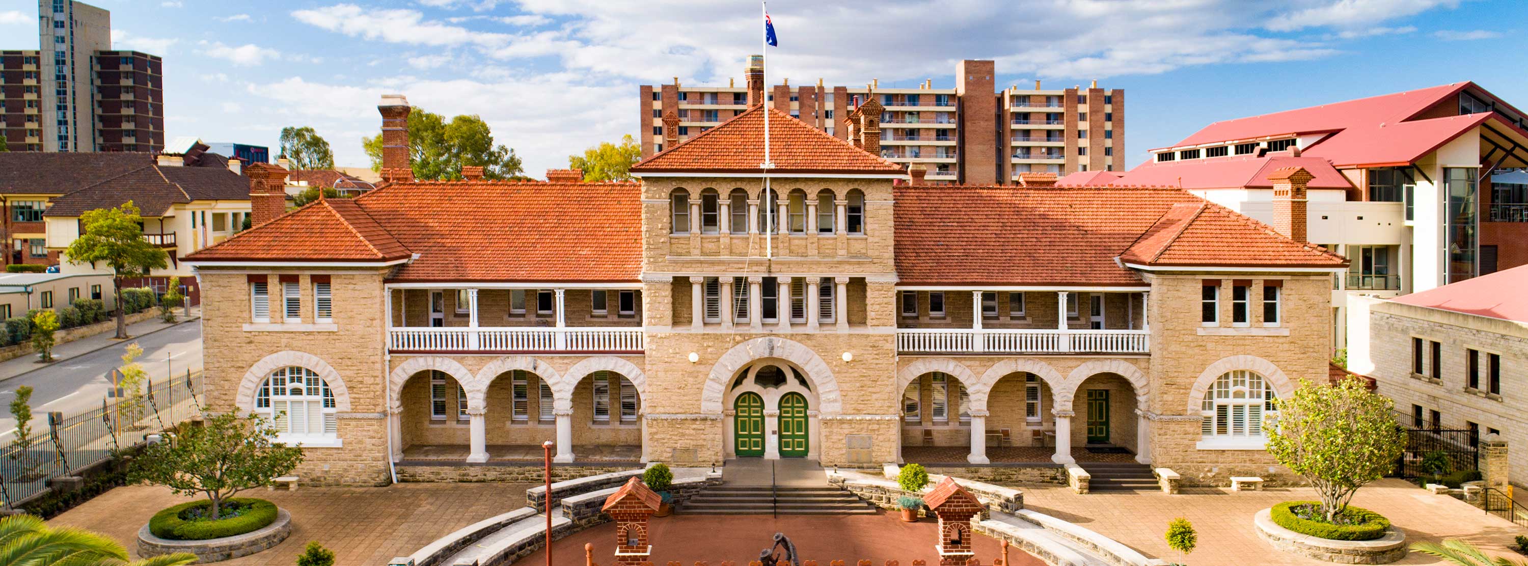 The Perth Mint in east Perth taken from a drone.