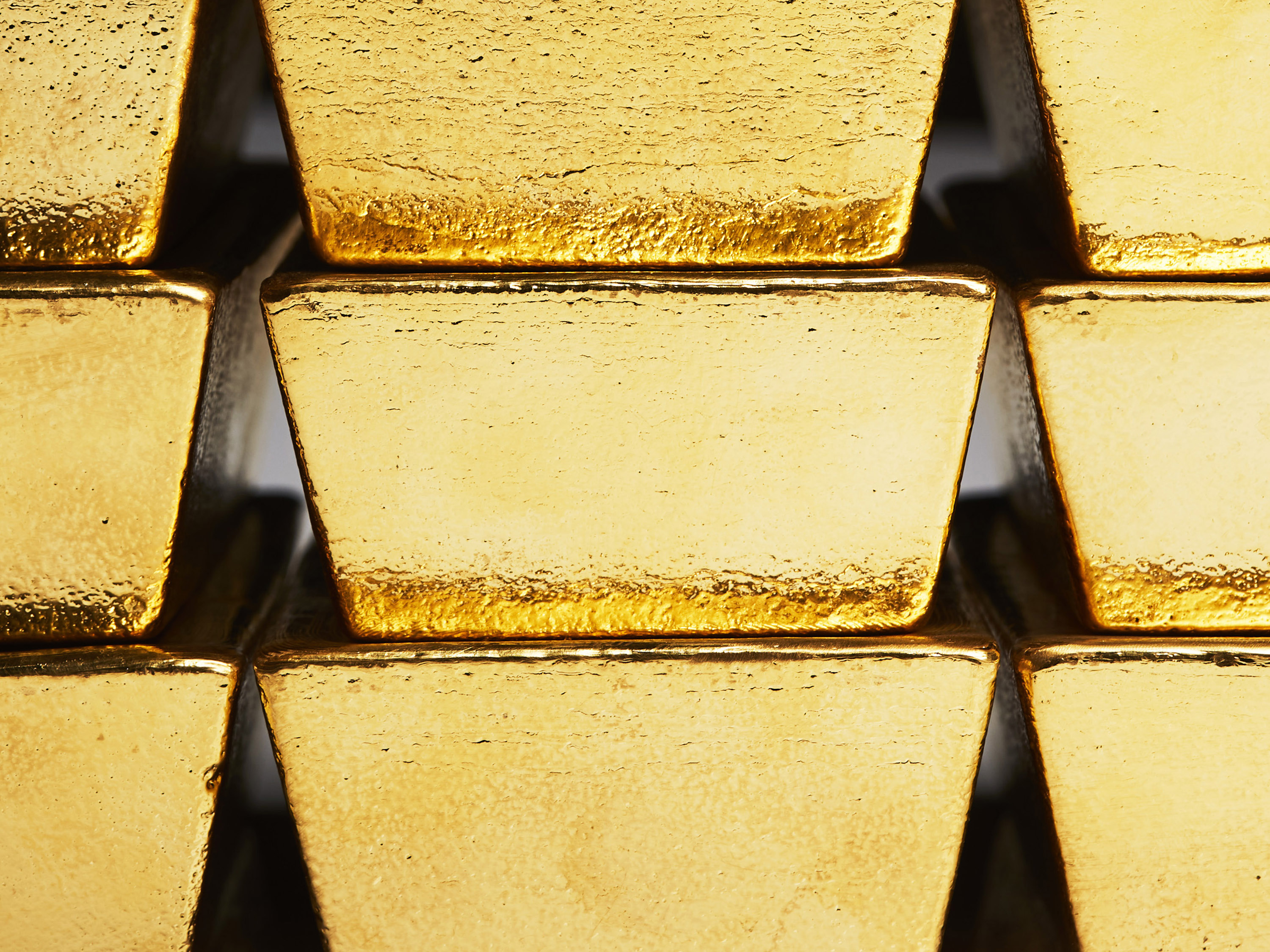 Gold bars in storage at The Perth Mint.